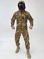 Тактичний костюм софтшел осінь піксель військова форма весна softshell водовідштовхуюча на флісу