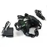 Налобний ліхтар BL-2188B-T6, Ліхтарик на голову на акумуляторі, Світлодіодний ліхтар на лоб, фото 7