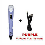 3d ручка з lcd дисплеем 3d Pen, фіолетова, фото 2
