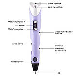 3d ручка з lcd дисплеем 3d Pen, фіолетова, фото 3