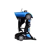 Машинка Трансформер Bugatti Robot Car Size 18 СИНЯ, Робот-трансформер на радіокеруванні 1:18, фото 6