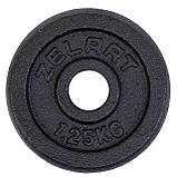 Диски (диски) для штанги сталеві d — 30 мм Zelart TA-7785-1_25 (1 шт. х 1.25 кг), фото 2