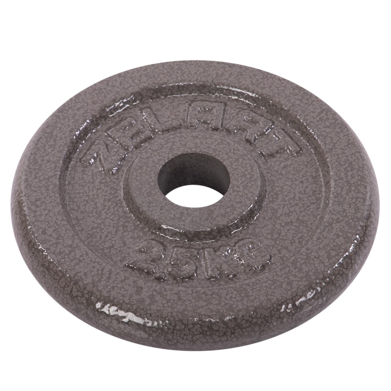 Диски (диски) для штанги сталеві сірі d — 30 мм Zelart TA-7789-2_5 (1 шт. х 2.5 кг), фото 1