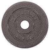 Диски (диски) для штанги сталеві сірі d — 30 мм Zelart TA-7789-2_5 (1 шт. х 2.5 кг), фото 3