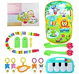 Розвиваючий килимок ЗЕЛЕНИЙ PIANO FITNESS RACKНЕ, Ігровий килимок для дітей, Килимок для малюка, фото 6