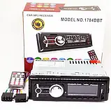 Автомагнітола 1DIN MP3 1784DBT (1USB, 2USB-зарядка, TF card, Bluetooth, знімна панель), Магнітола в машину, фото 5