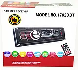 Автомагнітола 1DIN MP3 1782DBT (1USB, 2USB-зарядка, TF-card, Bluetooth, знімна панель), Магнітола в машину, фото 4