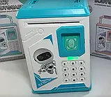 Робот скарбничка Robot Bodyguard ГОЛУБА, Музична дитяча скарбничка з паролем, фото 9
