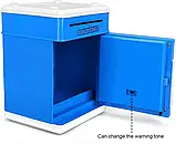 Сейф дитячий синій XR011, Дитячий сейф іграшка, Скарбничка з купюроприймачем, фото 3