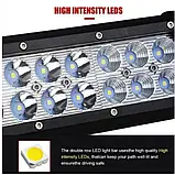 Автофара LED на дах (24 LED) 5D-72W-MIX (300 х 70 х 80), LED балка на авто, Світлодіодна фара, фото 8