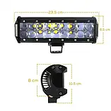 Автофара LED на дах (18 LED) 5D-54W-MIX (235 х 70 х 80), LED балка на авто, Світлодіодна фара, фото 5