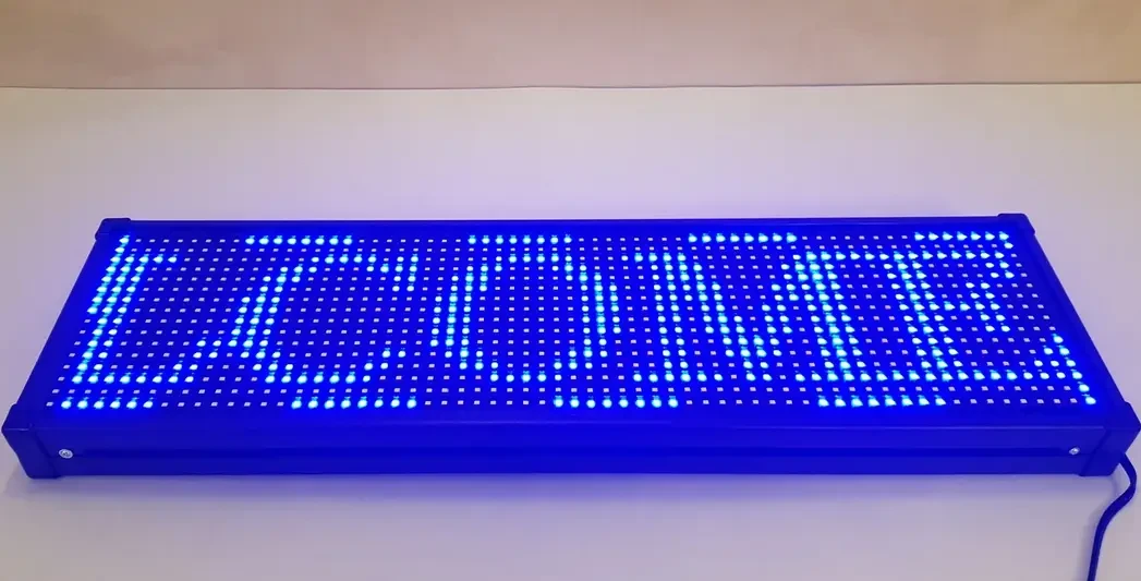 Бегущая строка 135*23 см синяя уличная | LED табло для рекламы | Светодиодная вывеска - фото 3 - id-p1573312636