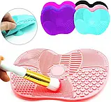 Килимок для миття косметичних пензликів Brush Spa, Силіконовий килимок для очищення пензликів, фото 4