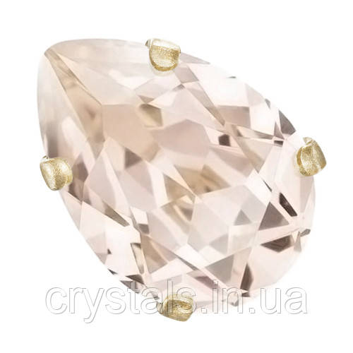 Краплі Baroque в цапах Preciosa (Чехія) 14x10 мм Gold Quartz/золото, фото 1