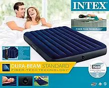 Надувний матрац Classic Downy Airbed Fiber-Tech, 152х203х25см з подушками і насосом 64765, фото 6