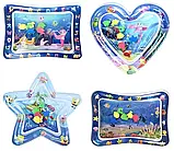 Дитячий розвиваючий водний килимок Lindo у формі серця з водою та рибками, Ігровий килимок для дітей, фото 6