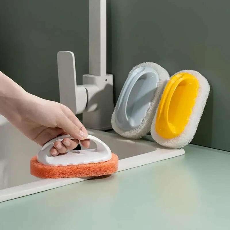 Щетка для чистки | Универсальная губка для уборки | Мочалка с ручкой для мытья посуды - фото 8 - id-p1900927510