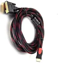 Кабель HDMI-DVI (V1.4) 1.5M, шнур перехідник HDMI DVI мідь, фото 4