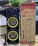Колонка з мікрофоном Kimiso QS-1010 BT (10 "BASS*2/LED підсвічування/TWS), Bluetooth акустика, фото 2