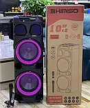 Колонка з мікрофоном Kimiso QS-1010 BT (10 "BASS*2/LED підсвічування/TWS), Bluetooth акустика, фото 5