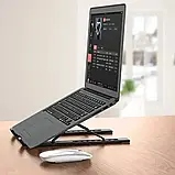 Розсувна підставка для планшета P1 25х22 см Multi Position foldable notebook, Тримач для ноутбука, фото 3
