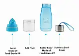 Пляшка ЗЕЛЕНА H2O Water Bottle 650 мл, Пляшка-соковижималка для води і напоїв, фото 2