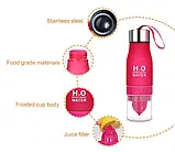 Пляшка ЗЕЛЕНА H2O Water Bottle 650 мл, Пляшка-соковижималка для води і напоїв, фото 7