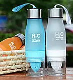Пляшка ЗЕЛЕНА H2O Water Bottle 650 мл, Пляшка-соковижималка для води і напоїв, фото 9