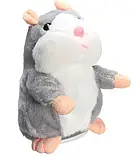 Хом'як-повторюшка Sun Toys Сірий, Іграшка-повторюшка, Дитяча інтерактивна м'яка іграшка, що говорить, фото 3