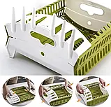 Сушарка для посуду Think Flat складна, Кухонна сушарка для посуду, Сушарка для посуду, Посудосушка, фото 8