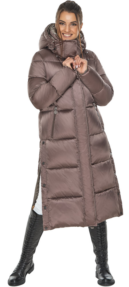 Куртка зимова жіноча тепла колір сепія модель 53570 44 (XS)