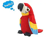 Електронний СИНІЙ папуга, що говорить, Parrot Talking, Дитяча м'яка іграшка, Іграшка-повторюшка, фото 5