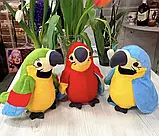Електронний СИНІЙ папуга, що говорить, Parrot Talking, Дитяча м'яка іграшка, Іграшка-повторюшка, фото 6