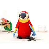 Електронний СИНІЙ папуга, що говорить, Parrot Talking, Дитяча м'яка іграшка, Іграшка-повторюшка, фото 7