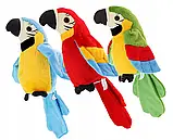 Електронний СИНІЙ папуга, що говорить, Parrot Talking, Дитяча м'яка іграшка, Іграшка-повторюшка, фото 8