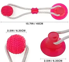 Іграшка для домашніх тварин з присоскою, Dog toy rope PULL, Гумова іграшка для собак, фото 3