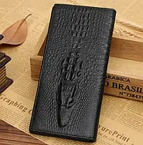 Клатч Alligator ЧОРНИЙ ZQ850, Чоловічий гаманець, Портмоне чоловіче, фото 5