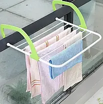 Знімна сушарка для одягу ЗЕЛЕНА Fold Clothes Shelf, Сушарка для речей, Сушарка на батарею, фото 4
