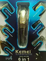 Машинка для стрижки Kemei LFQ-KM-5900 6в1, Тример універсальний, фото 4