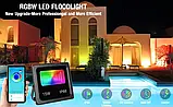 SMART LED прожектор 15W IP66 RGB bluetooth з додатком, Ліхтар на вулицю, Вуличний світильник, фото 3