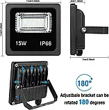 SMART LED прожектор 15W IP66 RGB bluetooth з додатком, Ліхтар на вулицю, Вуличний світильник, фото 9
