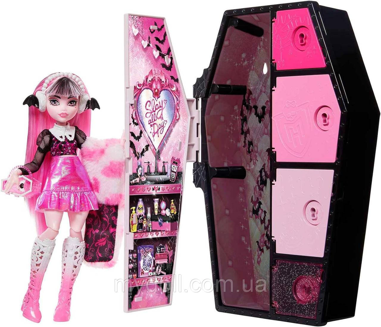 Лялька Монстер Хай Дракулаура Monster High Draculaura Skulltimate Secrets Fearidescent Series HNF73 Оригінал