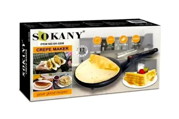 Сковородка для приготовления блинов Sokany SK-5208 Crepe Maker | Электрическая блинница - фото 4 - id-p1496468168