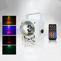 RGB проектор з музичною установкою, диско кулею і світломузикою (білий і чорний корпус), фото 3