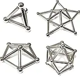 Нео куб стрижні Сірий, Магнітний конструктор, Головоломка неокуб, Головоломка неокуб, фото 5