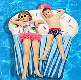 Пляжний надувний матрац Кекс 150х120х20 см (блакитний/рожевий), Матрац для плавання, фото 5