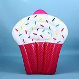 Пляжний надувний матрац Кекс 150х120х20 см (блакитний/рожевий), Матрац для плавання, фото 6