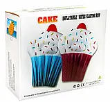 Пляжний надувний матрац Кекс 150х120х20 см (блакитний/рожевий), Матрац для плавання, фото 10