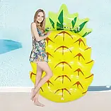 Пляжний надувний матрац Ананас 154х88х21 см, Матрац для плавання, фото 7