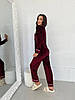 Жіноча піжама тепла Victoria's Secret сорочка і штани (Вікторія Сікрет) оксамит бордова, фото 8
